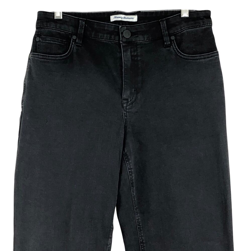 Tommy Bahamas Womens Size 10/29 Jeans Mid Rise Slim Boyfriend Leila Black Pants - Picture 2 of 15